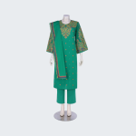 Green Printed and Embroidered Tencel Cotton Shalwar Kameez